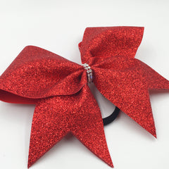 Red Glitter Cheer Bow - Bling Bow Love - 2